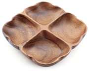 Trays Acacia Wood 4 Container Square Tray 2" x 10" x 10"