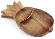 Trays Acacia Wood 2 Container Pineapple Tray 2" x 8" x 14"