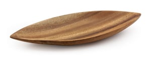 Acacia Wood Canoe Dish 10" x 3.5"