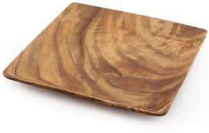 Acacia Wood Square Plate 1" x 12" x 12"
