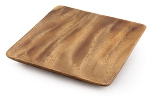Acacia Wood Square Plate 1" x 10" x 10"