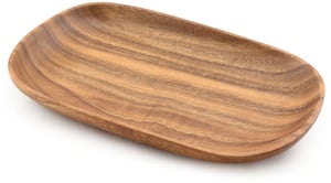 Islander Acacia Wood 2 Container Hibiscus Condiment with Tray