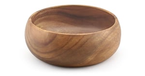Acacia Wood Round Bowl 3" x 8"