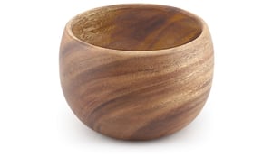 Acacia Wood Round Bowl 4" x 6"