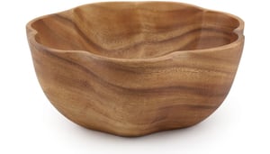Acacia Wood Flare Bowl 4" x 10"