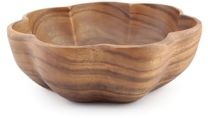 Acacia Wood Flare Bowl 4" x 12"