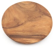 Acacia Wood Round Plate 1" x 12" x 12"