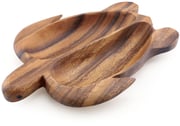 Acacia Wood 2 Container Honu Tray 1.5" x 12"