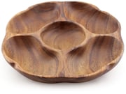 Acacia Wood 5 Container Flower Tray 1.5" x 10" x 10"