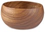 Acacia Wood Round Bowl 4" x 8"